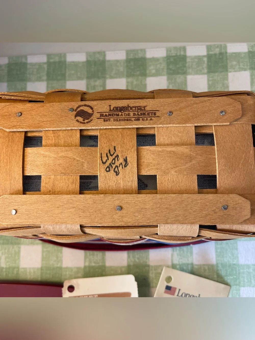 Longaberger All American Celebrations Caddy Basket 2010 Star Lid Liner Protector
